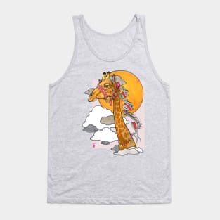 How's the weather up there? - tall giraffe shirt Tank Top